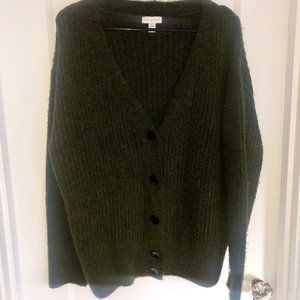 Topshop Olive Green Cardigan